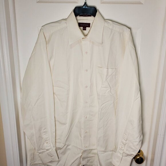 Nordstrom Classic 2 X 2 Pinpoint Men's Dress Shirt 100% Cotton 16.5 - 36 - Picture 2 of 9